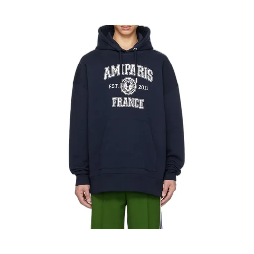 Logo-Printed Long-Sleeved Drawstring Hoodie