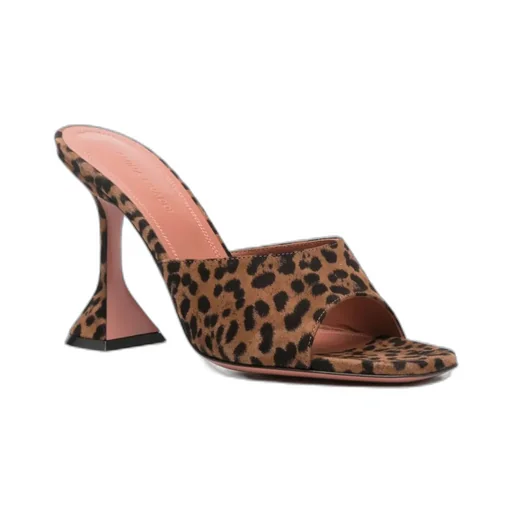 Square-Toe High-Heeled Sandals