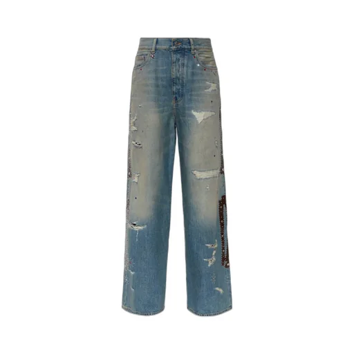 Bones Studded Distressed Jeans