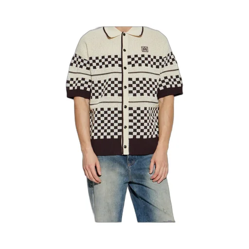 Chequered Short Sleeved Knitted Shirt