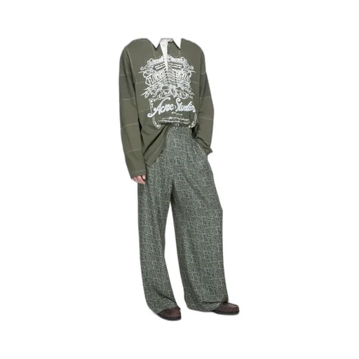 Abstract-Print Trousers