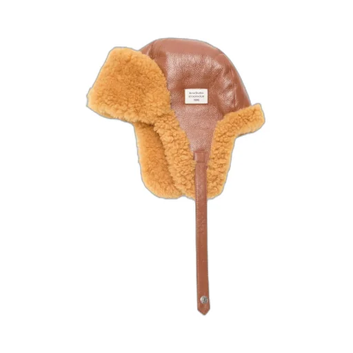 Leather Shearling Hat