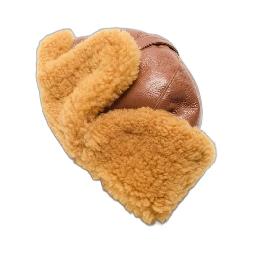 Leather Shearling Hat