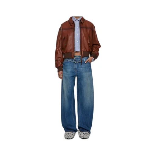 Belted Denim Jeans