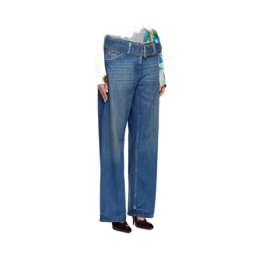 Belted Denim Jeans