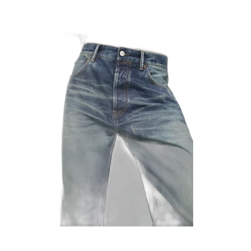 Logo Patch Straight Leg Jeans