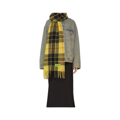 Plaid Fringed Scarf