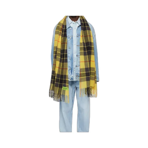 Plaid Fringed Scarf