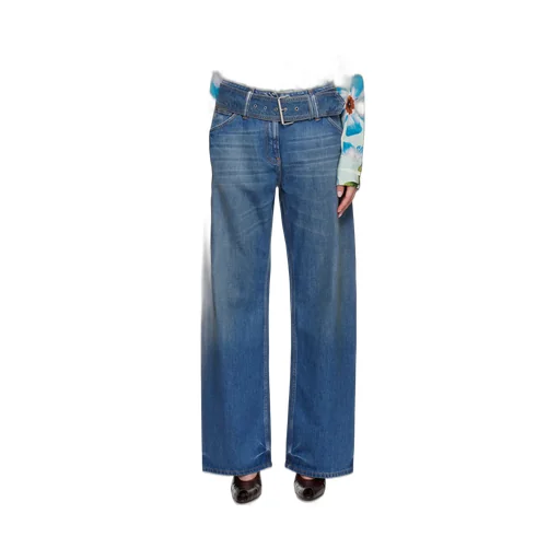 Belted Denim Jeans