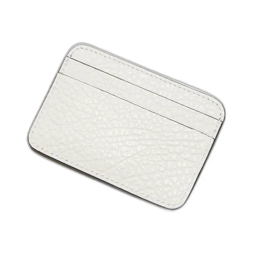 Logo Embossed Leather Cardholder