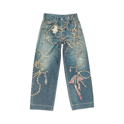 Distressed Loose Fit Jeans