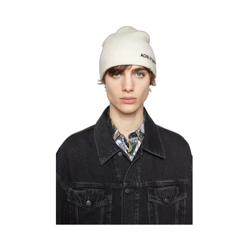 Logo Embroidered Ribbed Beanie