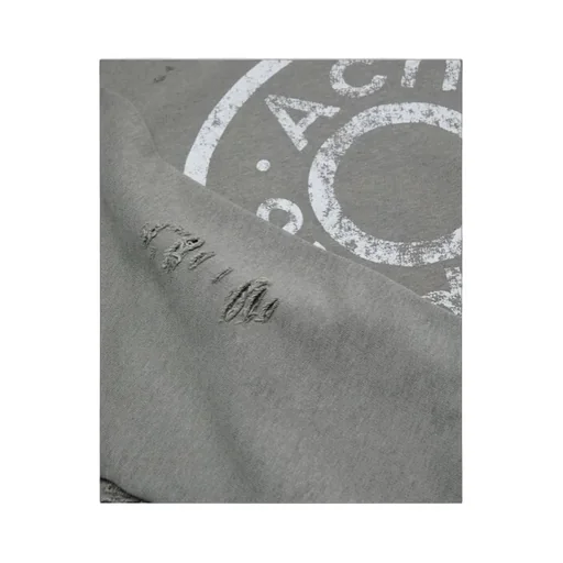 Logo Printed Distressed Sweatshirt