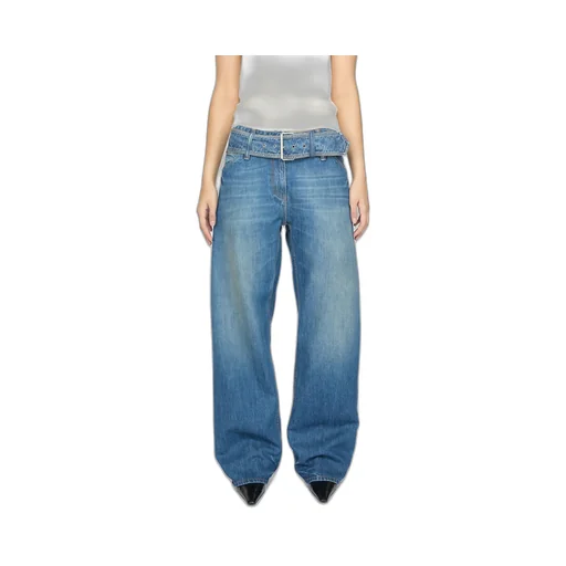 Belted Denim Jeans