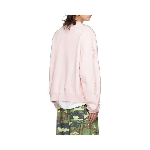 Distressed Logo Printed Sweatshirt