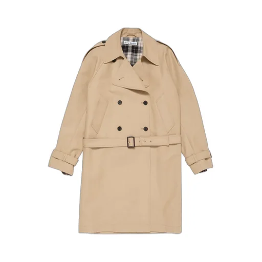 Double-Breasted Belted Trench Coat
