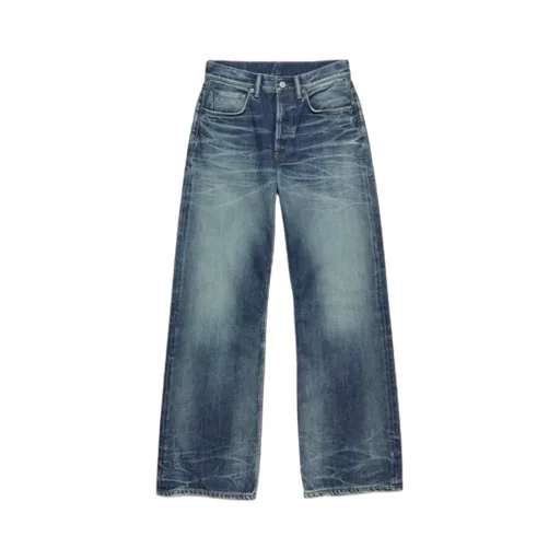 Logo Patch Straight Leg Jeans