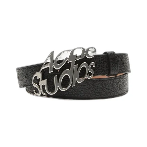 Logo Plaque Leather Belt