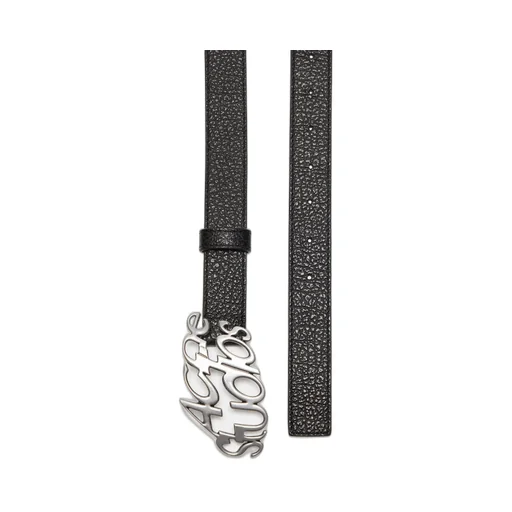 Logo Plaque Leather Belt
