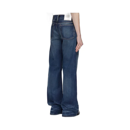 Logo Patch Straight Leg Jeans