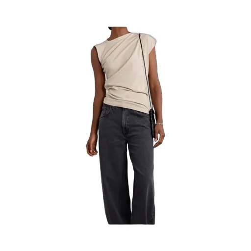 Beth Draped Organic Cotton-Jersey T-Shirt