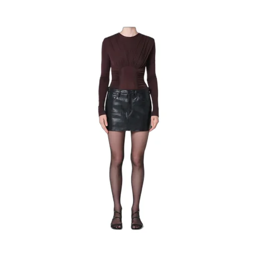 Keira Topstitching Mini Skirt
