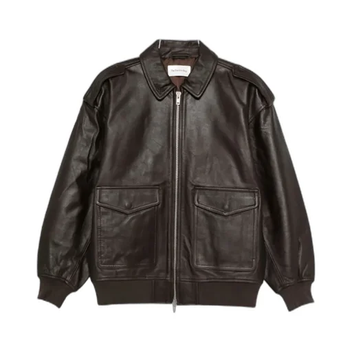 Zip-Fastening Leather Jacket