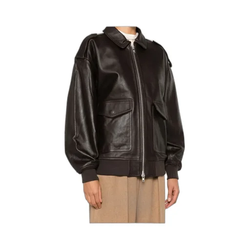 Zip-Fastening Leather Jacket