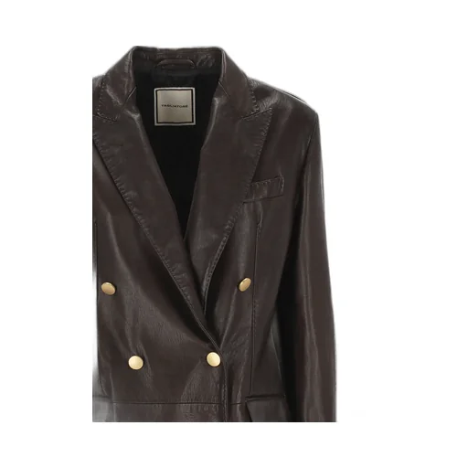 Double-Breasted Leather Jacket