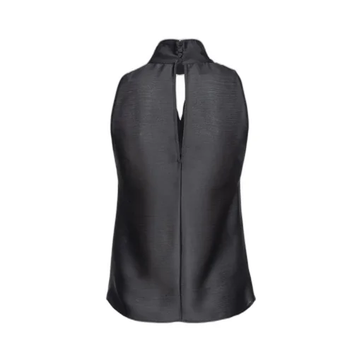 Crinkle Draped Satin Top
