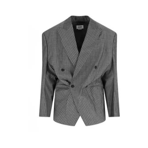 Double-Breasted Wool And Mohair Blend Suit Jacket