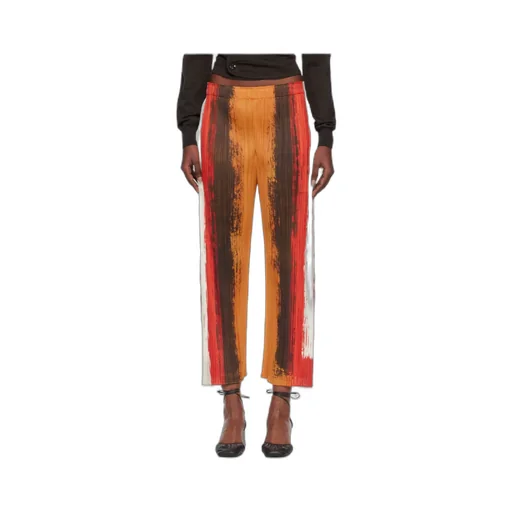 Pleated Stripe Trousers