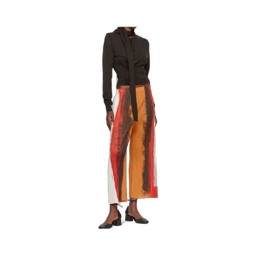 Pleated Stripe Trousers