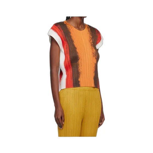 Pleated Stripe Top