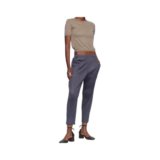 Pleated Knit Trousers