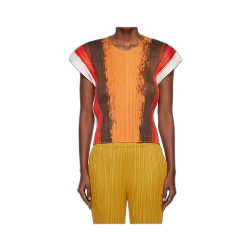 Pleated Stripe Top