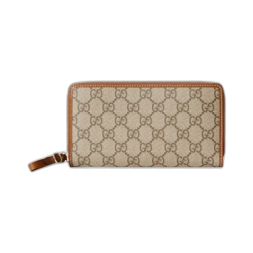 Gg Emblem Zip Around Wallet