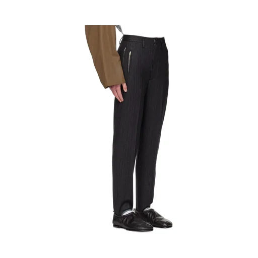 Wool Striped Stirrup Pants