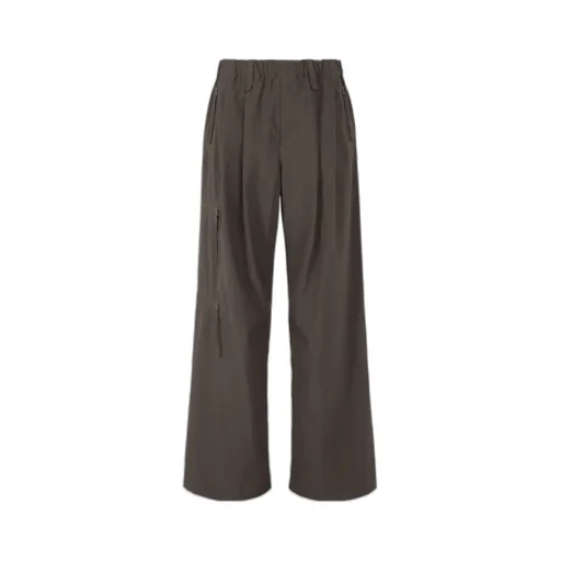 Zipped Wide-Leg Trousers