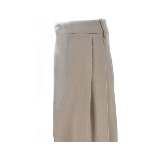 Pleated Straight-Leg Trousers