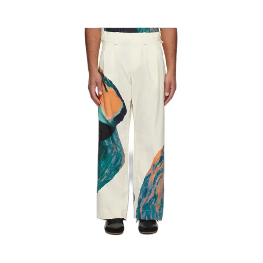 Pleated Nylon Taffeta Trousers