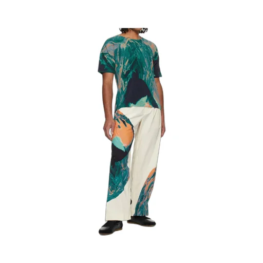 Pleated Nylon Taffeta Trousers