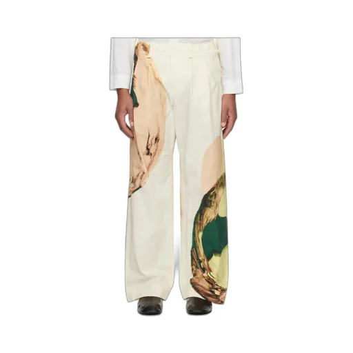 Pleated Nylon Taffeta Trousers