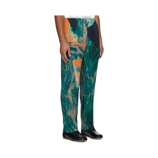 Pleated Polyester Knit Trousers