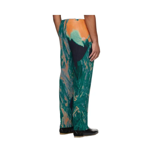 Pleated Polyester Knit Trousers