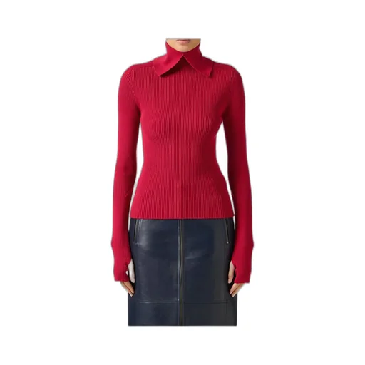 Ribbed Long-Sleeve Sweater