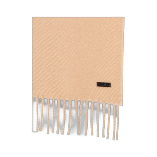 Logo-Patch Fringed Scarf