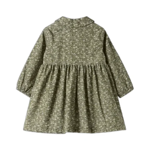 Floral-Print Corduroy Dress