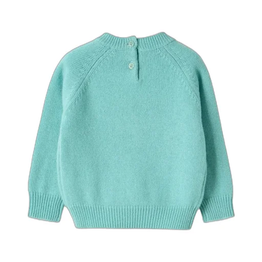 Bear-Appliqué Crew-Neck Sweater