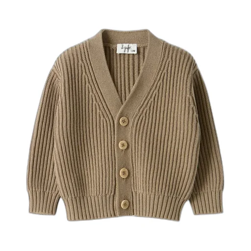 Long-Sleeved V-Neck Cardigan